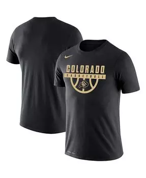 Мужская черная футболка Colorado Buffaloes Basketball Drop Legend Performance Nike, черный