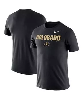 Мужская черная футболка Colorado Buffaloes Facility Legend Performance Nike, черный