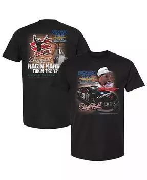 Мужская черная футболка Dale Earnhardt 1995 Goodwrench Brickyard 400 Winner Checkered Flag Sports, черный