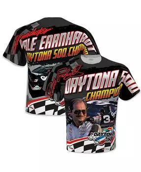 Мужская черная футболка Dale Earnhardt Daytona 500 Champion Legends Checkered Flag Sports, черный