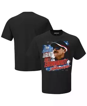 Мужская черная футболка Dale Earnhardt The Intimidator Legend Checkered Flag Sports, черный