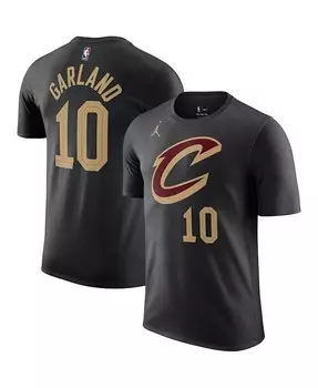 Мужская черная футболка Darius Garland Cleveland Cavaliers 2022/23 Statement Edition с именем и номером Jordan, черный