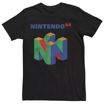 Мужская черная футболка для копировального аппарата Nintendo Licensed Character
