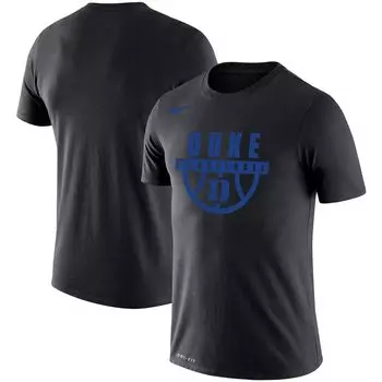 Мужская черная футболка Duke Blue Devils Basketball Drop Legend Performance Nike