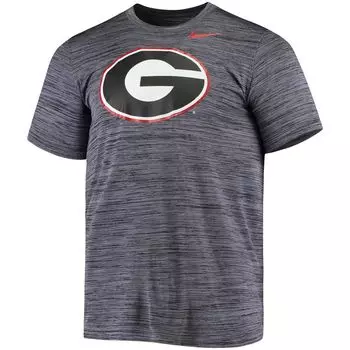 Мужская черная футболка Georgia Bulldogs Tonal Velocity Legend Performance Nike
