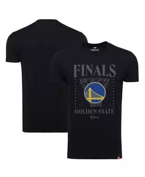 Мужская черная футболка golden state warriors 2022 nba finals stacked hoop Sportiqe, черный