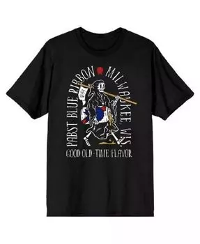 Мужская черная футболка Grim Reaper Good Old-Time Flavor-3XL Pabst Blue Ribbon, черный