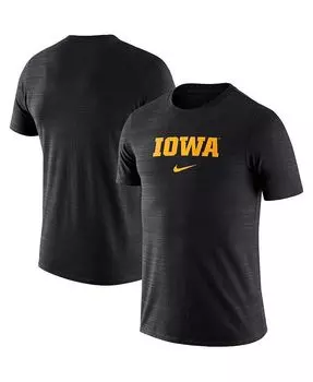 Мужская черная футболка Iowa Hawkeyes Team Issue Velocity Performance Nike, черный