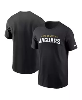 Мужская черная футболка Jacksonville Jaguars Primetime Wordmark Essential Nike, черный