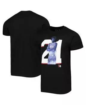 Мужская черная футболка Joel Embiid Philadelphia 76ers Player Metro Stadium Essentials, черный