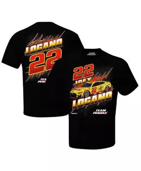 Мужская черная футболка joey logano groove Team Penske, черный
