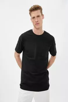 Мужская черная футболка Koton, розовый