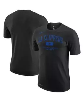 Мужская черная футболка la clippers essential heritage performance Nike, черный
