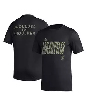 Мужская черная футболка LAFC Team Jersey с крючками AEROREADY adidas, черный