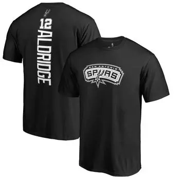 Мужская черная футболка LaMarcus Aldridge с именем и номером защитника San Antonio Spurs Fanatics