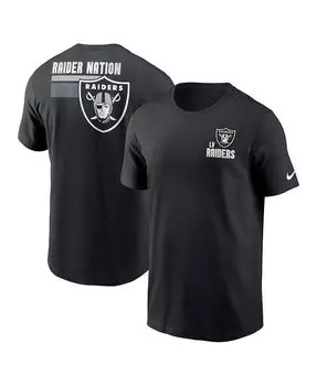Мужская черная футболка Las Vegas Raiders Blitz Essential Nike, черный