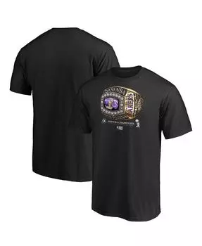 Мужская черная футболка los angeles lakers 2020 nba finals champions bling diamond Fanatics, черный