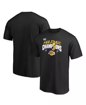 Мужская черная футболка los angeles lakers 2020 nba finals champions shot clock Fanatics, черный