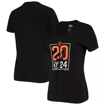 Мужская черная футболка Majestic San Francisco Giants Park Anniversary с v-образным вырезом Majestic