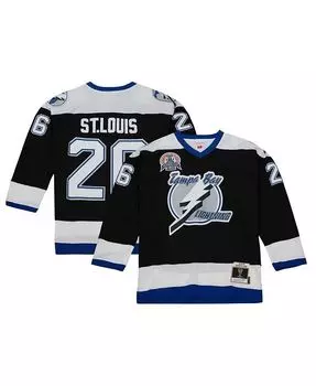 Мужская черная футболка Martin St. Louis Tampa Bay Lightning 2003 Blue Line Player Mitchell & Ness, цвет Black