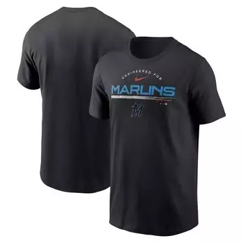 Мужская черная футболка Miami Marlins Team Engineered Performance Nike