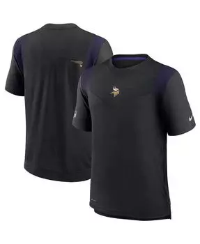 Мужская черная футболка minnesota vikings sideline player uv performance Nike, черный