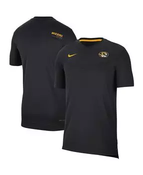 Мужская черная футболка missouri tigers coach uv performance Nike, черный