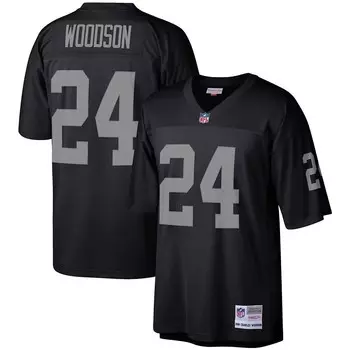 Мужская черная футболка Mitchell & Ness Charles Woodson Las Vegas Raiders Legacy Replica, цвет Lvr Black