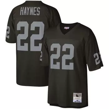 Мужская черная футболка Mitchell & Ness Mike Haynes Las Vegas Raiders 1985 Legacy Replica