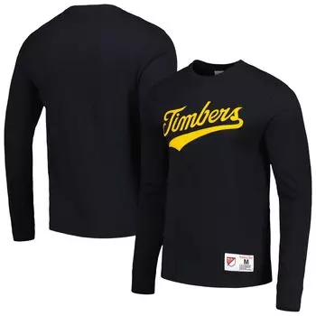 Мужская черная футболка Mitchell & Ness Portland Timbers Legendary с длинным рукавом