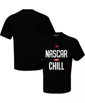 Мужская черная футболка NASCAR and Chill Checkered Flag Sports, черный