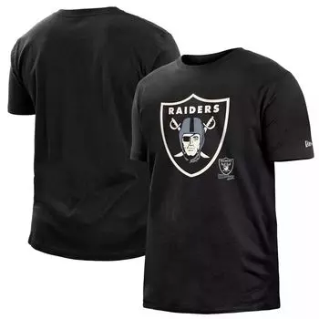 Мужская черная футболка New Era Las Vegas Raiders 2022 Sideline Ink Dye