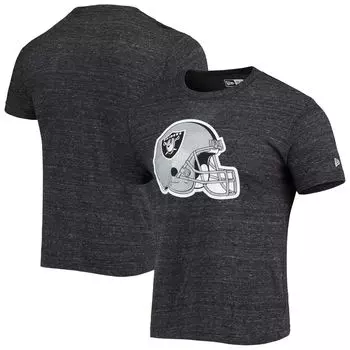 Мужская черная футболка New Era Las Vegas Raiders Helmet с логотипом Tri-Blend