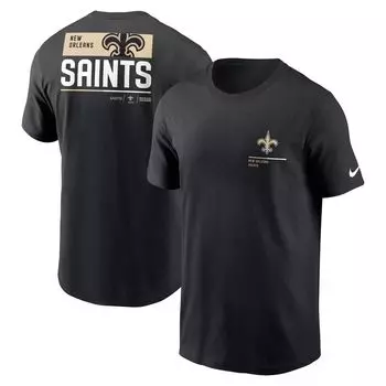 Мужская черная футболка New Orleans Saints Team Incline Nike