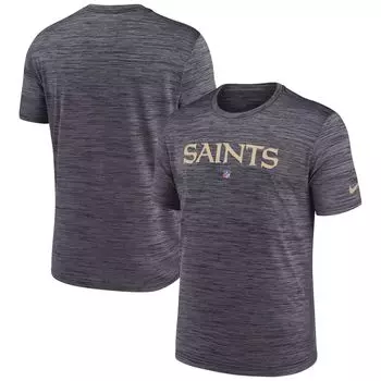 Мужская черная футболка New Orleans Saints Velocity Performance Nike