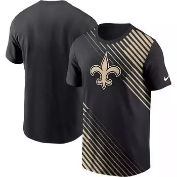 Мужская черная футболка New Orleans Saints Yard Line Fashion Asbury Nike