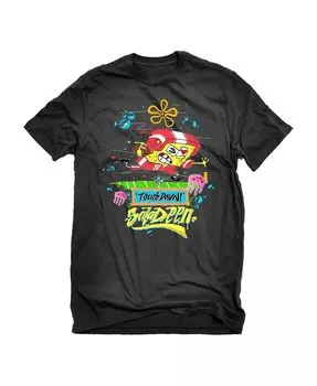 Мужская черная футболка nfl spongebob x king saladeen Junk Food, черный