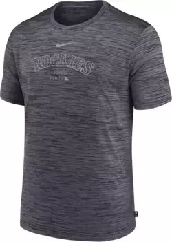 Мужская черная футболка Nike Colorado Rockies Authentic Collection Velocity