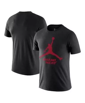 Мужская черная футболка Nike Miami Heat Essential Jumpman Jordan, черный