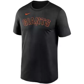 Мужская черная футболка Nike San Francisco Giants Wordmark Legend