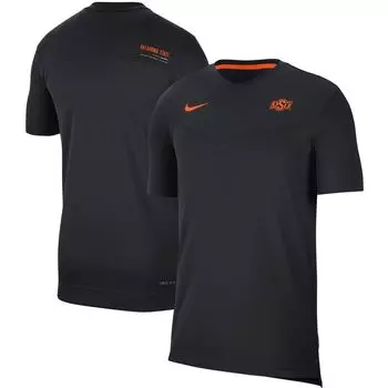 Мужская черная футболка Oklahoma State Cowboys 2022 Coaches UV Performance Nike