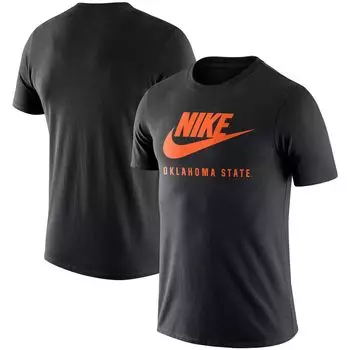 Мужская черная футболка Oklahoma State Cowboys Essential Futura Nike