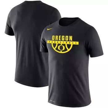 Мужская черная футболка Oregon Ducks Basketball Drop Legend Performance Nike