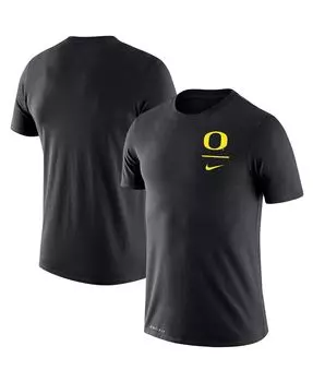 Мужская черная футболка oregon ducks logo stack legend performance Nike, черный