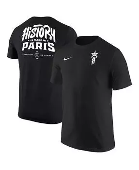 Мужская черная футболка Paris Saint-Germain 2023 Ligue 1 Champions Nike, черный