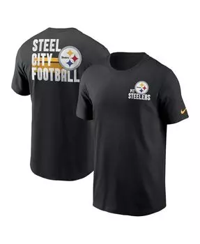 Мужская черная футболка Pittsburgh Steelers Blitz Essential Nike