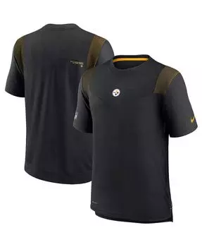 Мужская черная футболка pittsburgh steelers sideline player uv performance Nike, черный