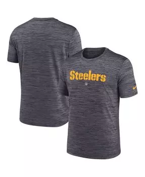 Мужская черная футболка Pittsburgh Steelers Velocity Performance Nike