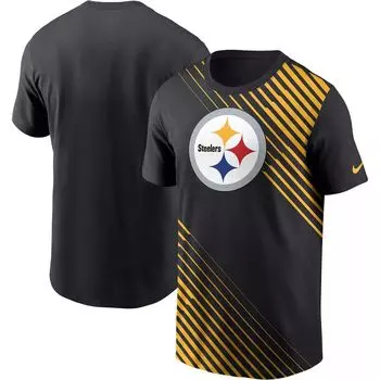 Мужская черная футболка Pittsburgh Steelers Yard Line Fashion Asbury Nike