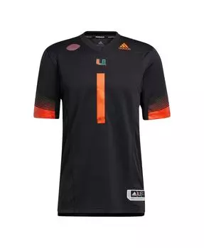 Мужская черная футболка Premier Strategy #1 Miami Hurricanes adidas
